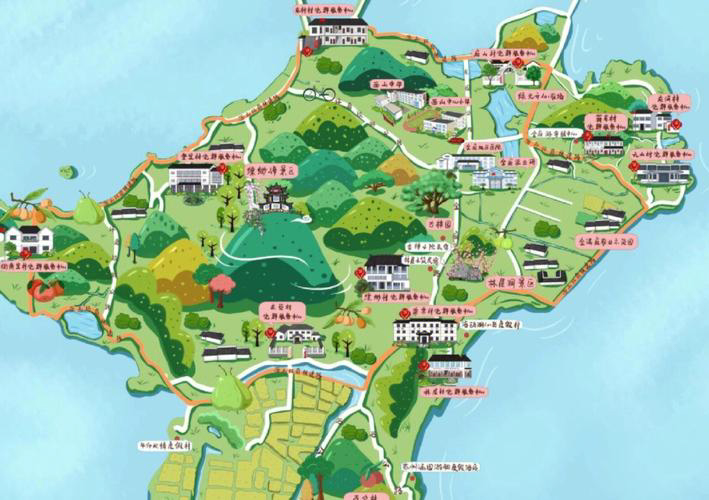 社旗县手绘地图旅游的独特视角